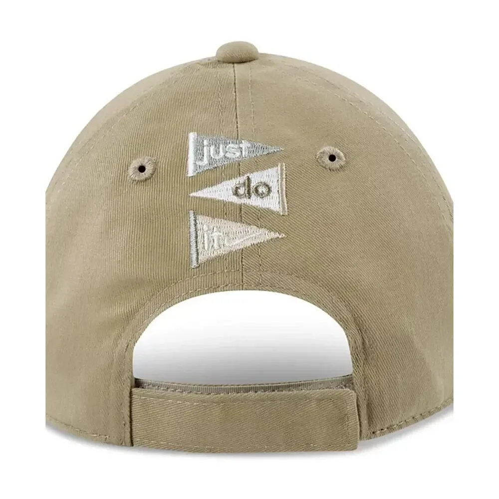 Nike Kids Khaki Baseball Cap (4-7) Club Hat Adjustable Strapback Just Do It Logo